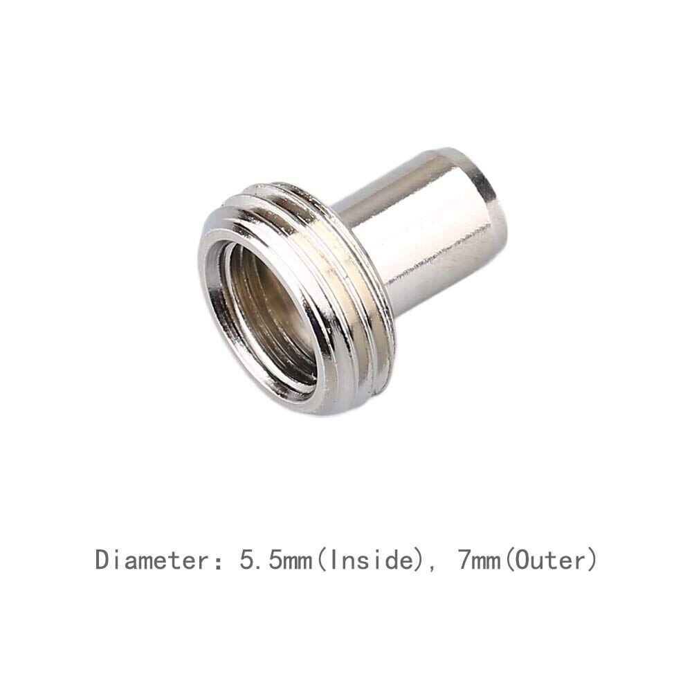 6 pces acessórios da ferramenta da fibra ótica cabeça do metal do núcleo da luva e conector cerâmico da inserção do núcleo