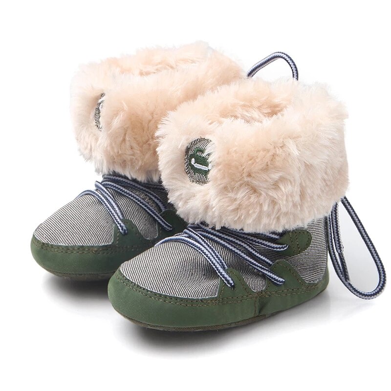 Winter Weichen Leder Warme Lange Plüsch Baby Schnee Stiefel Für Jungen Mädchen Winter Baby Schuhe nicht-Unterhose Kleinkind jungen Mädchen Booties