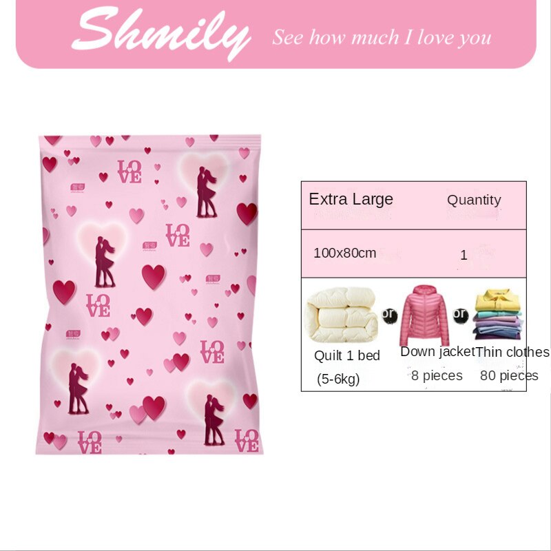 Vacuum compression bag clothing quilt vacuum bag storage bag travel clothes quilt storage handbag: E
