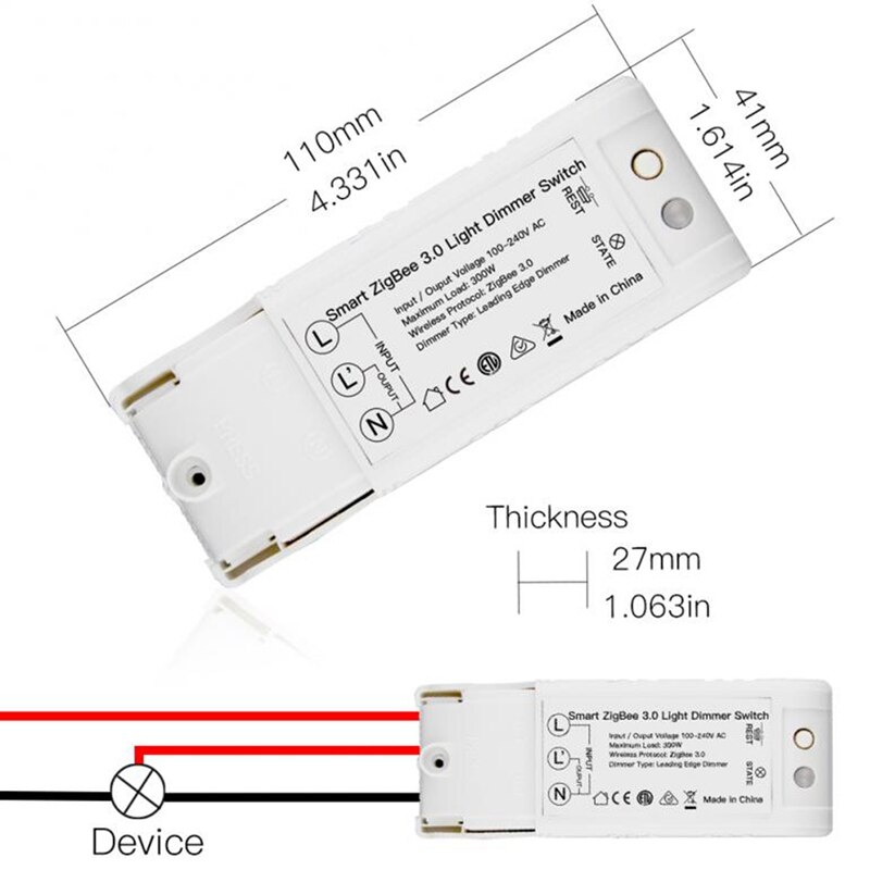ZigBee intelligent 3.0 variateur de lumière bricolage maison intelligente interrupteur modifié pour Echo Plus Alexa SmartThings télécommande App