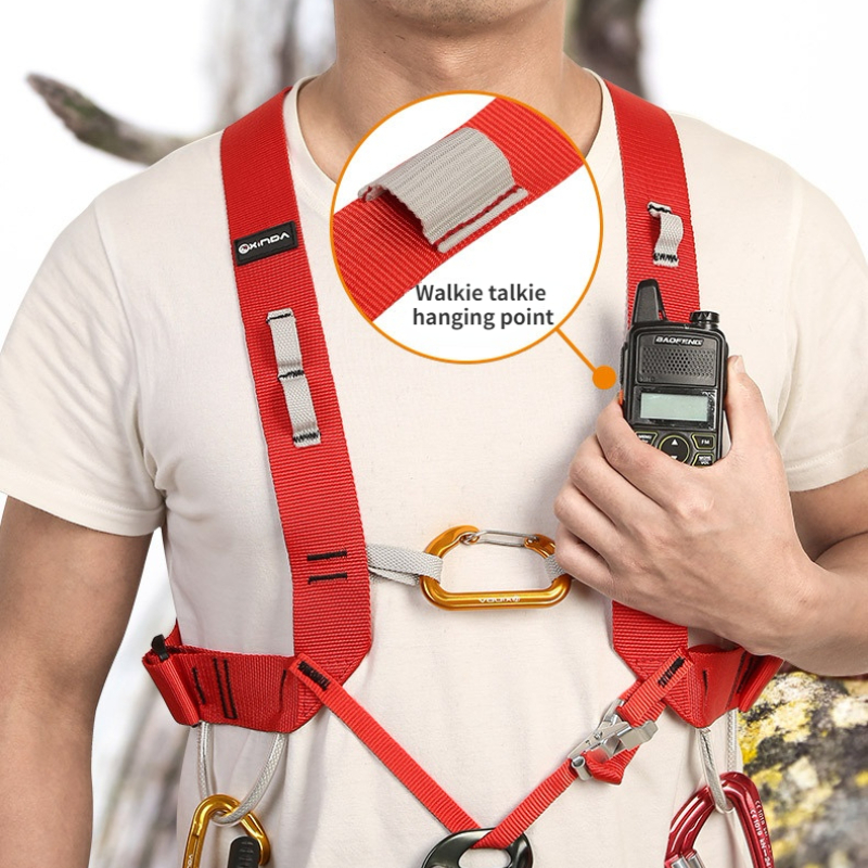 Rock Climbing Chest Harness, Chest Shoulder Strap Replacement for Caving Downhill, Outdoor Sports Safety Equip with Hook