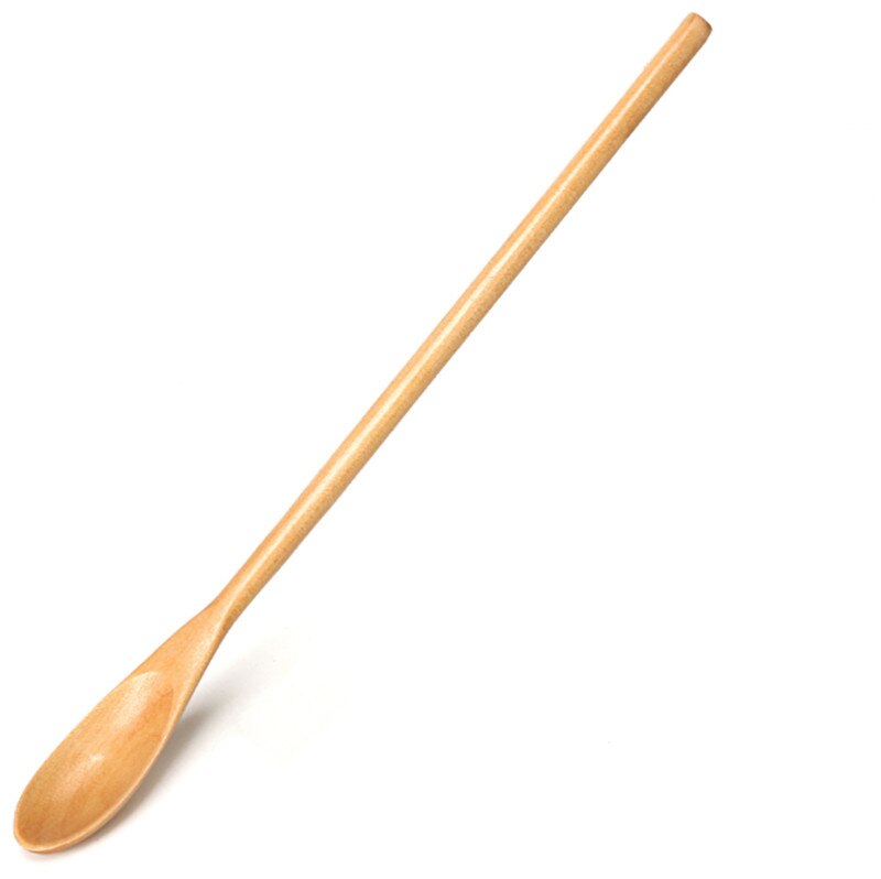 2 Holzlöffel Japan-Stil - Lange Griffe Für Kaffee, Tee & Desserts