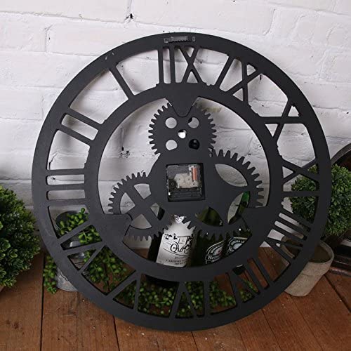 40cm retro vintage handgjorda 3d dekorativa redskap i trä vintage väggklocka
