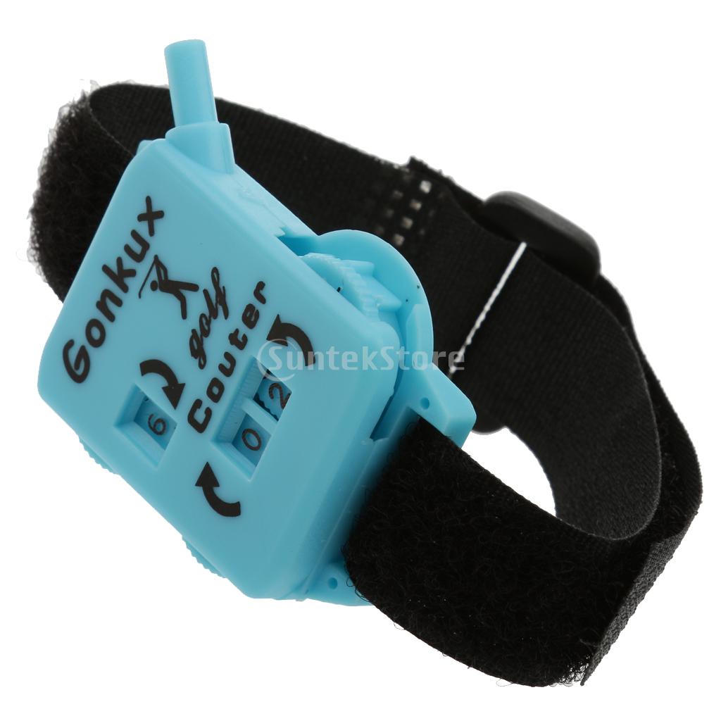 Golf Score Slag Keeper Count Horloge Putt Teller Shot Met Polsbandje Accessoires Blauw/Zwart/Roze