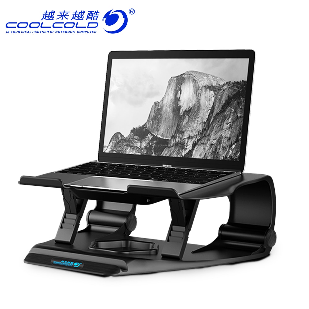 Coolcold Hollow Notebook Cooler Stand Enkele Led Koelventilator Verstelbare Laptop Cooling Pad Voor 17 Inch Tablet Laptop