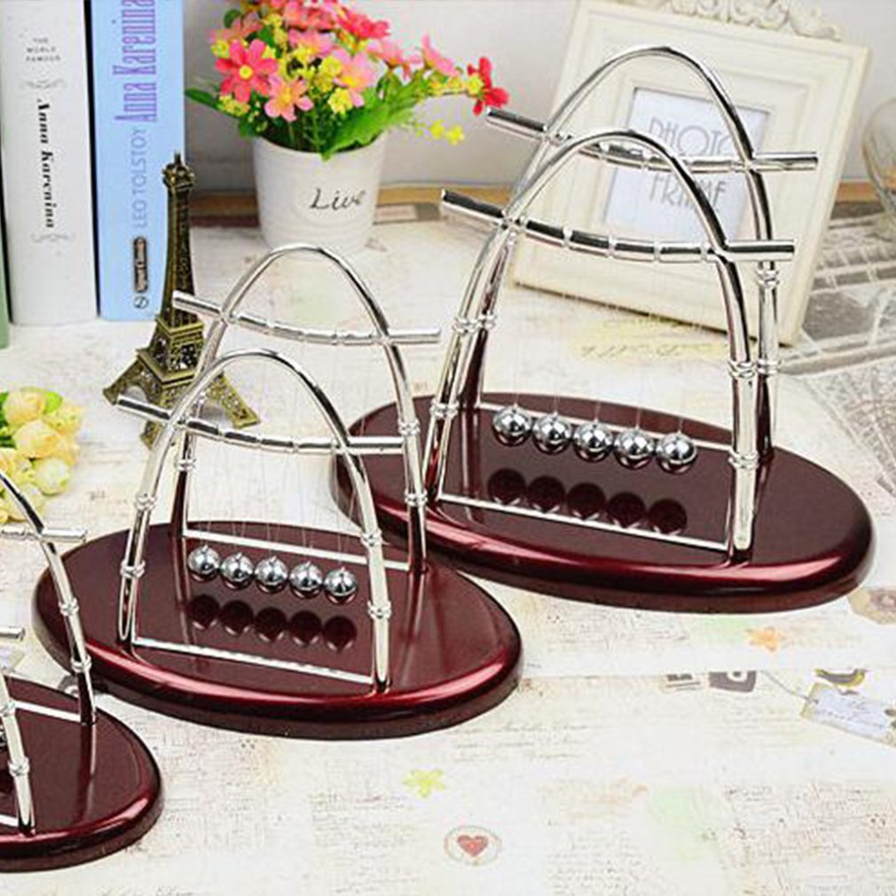 ! Hotton 'S Cradle Steel Balance Ball Natuurkunde Science Pendulum Desktop Nieuw