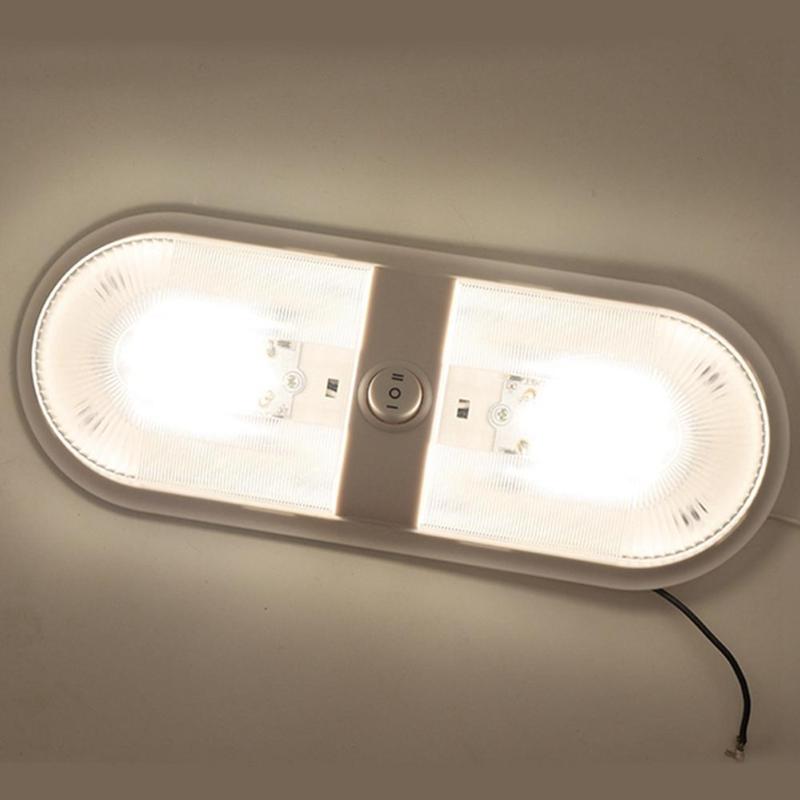 48 LED Ceiling Dome Light 12V/24V with On/Off Switch for RV Marine Yacht Camper Low Consumption and Energy Saving