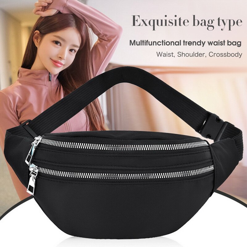 Fanny pack dame midje pakke tilfeldig crossbody brystvesker unisex hofte bomveske reise vanntett belteveske sportsveske