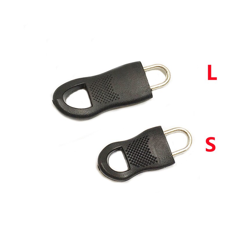 5 Stks/set Vervanging Rits Tags Zip Fixer Voor Kleding Zwarte Rits Pull Fixer Voor Reistas Koffer Kleren Tent Rugzak