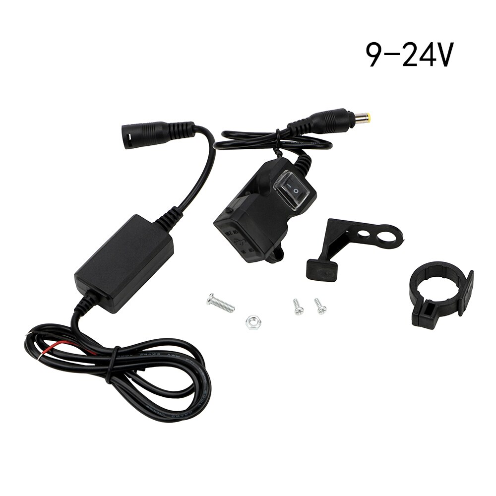 LEEPEE Power Supply Socket Motorbike Handlebar Charger 5V 1A/2.1A Adapter for Phone GPS Motorcycle USB Socket Dual USB Port: Max24V