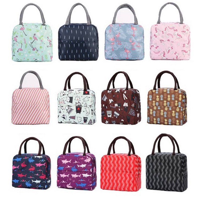 1 pièces frais isolation balles froides thermique Oxford sacs à déjeuner étanche pratique loisirs sacs mignon Flamingo licorne sac fourre-tout