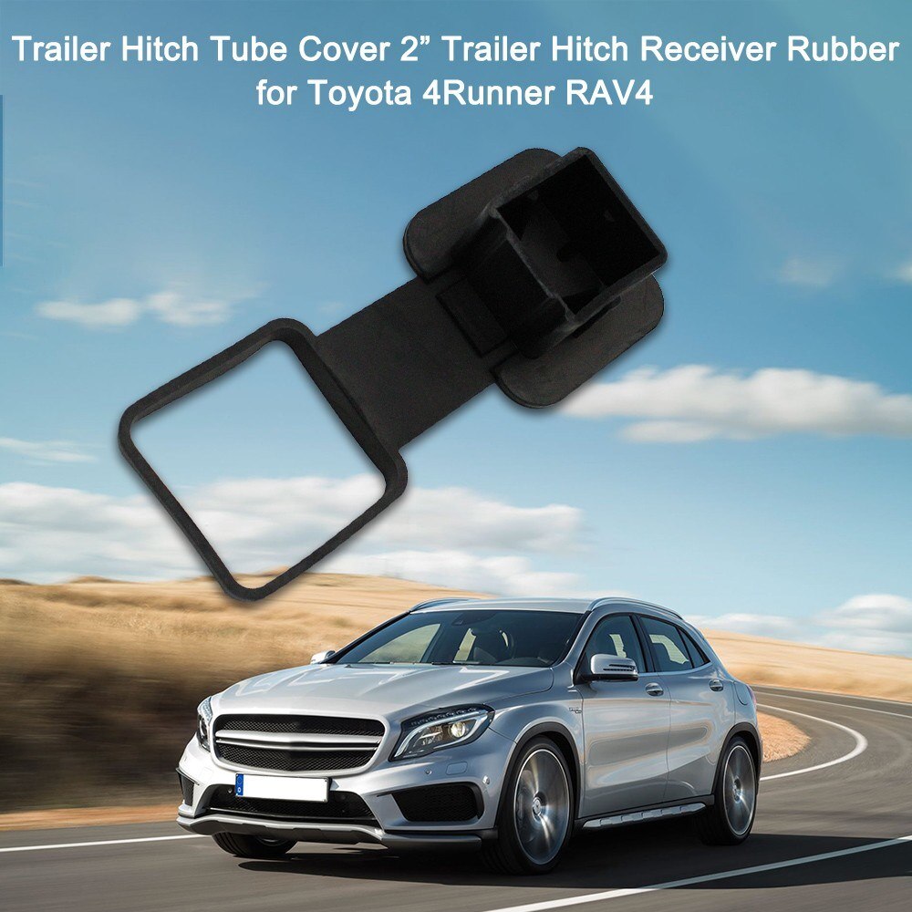 Trailer Hitch Tube Cover 2" Trailer Hitch Receiver Rubber for Toyota 4Runner RAV4