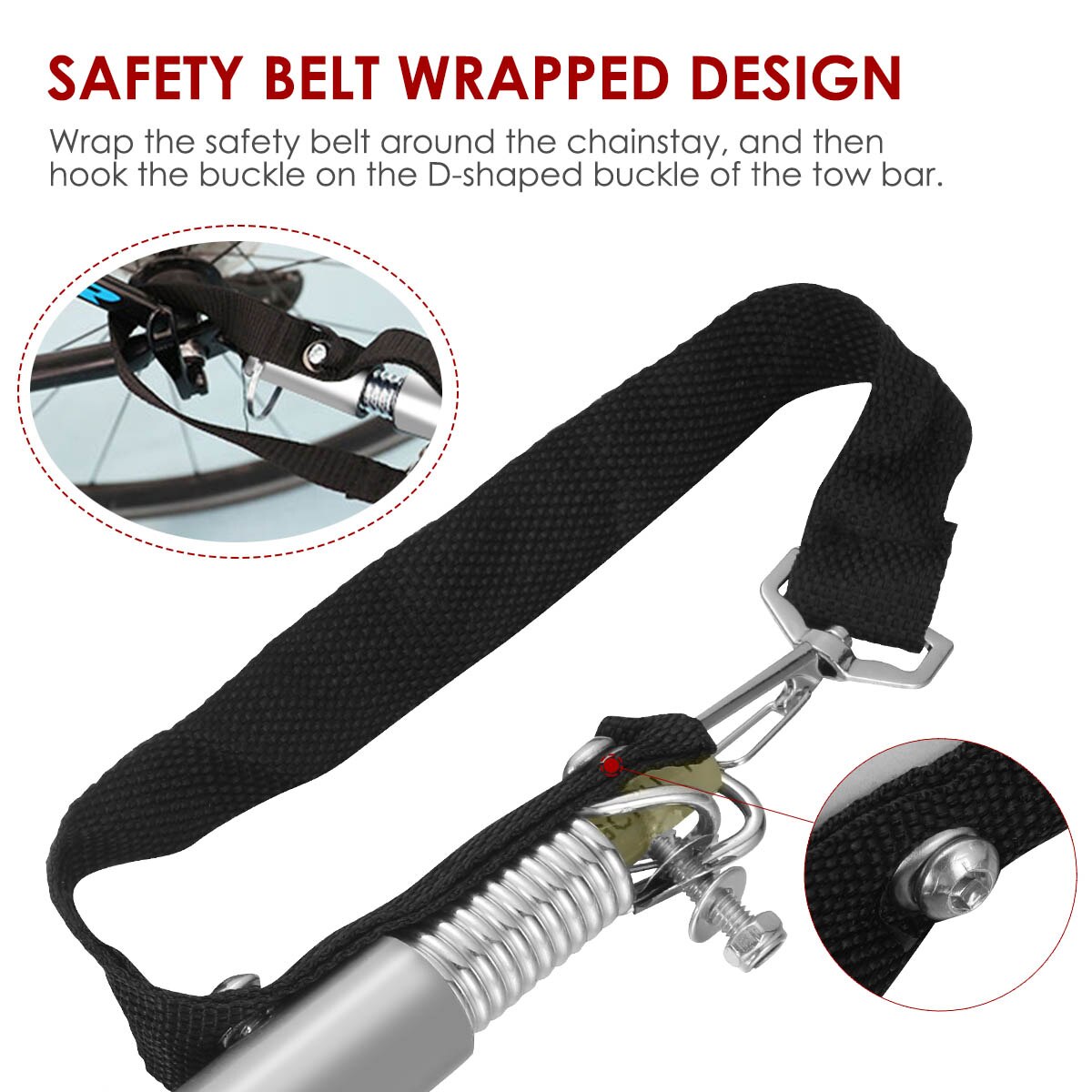 Vosarea Universal Bike Trailer Hitch Coupler Quick Release Steel Linker Bicycle Trailer Hitch Adapter Attachment Hitch Linker A5