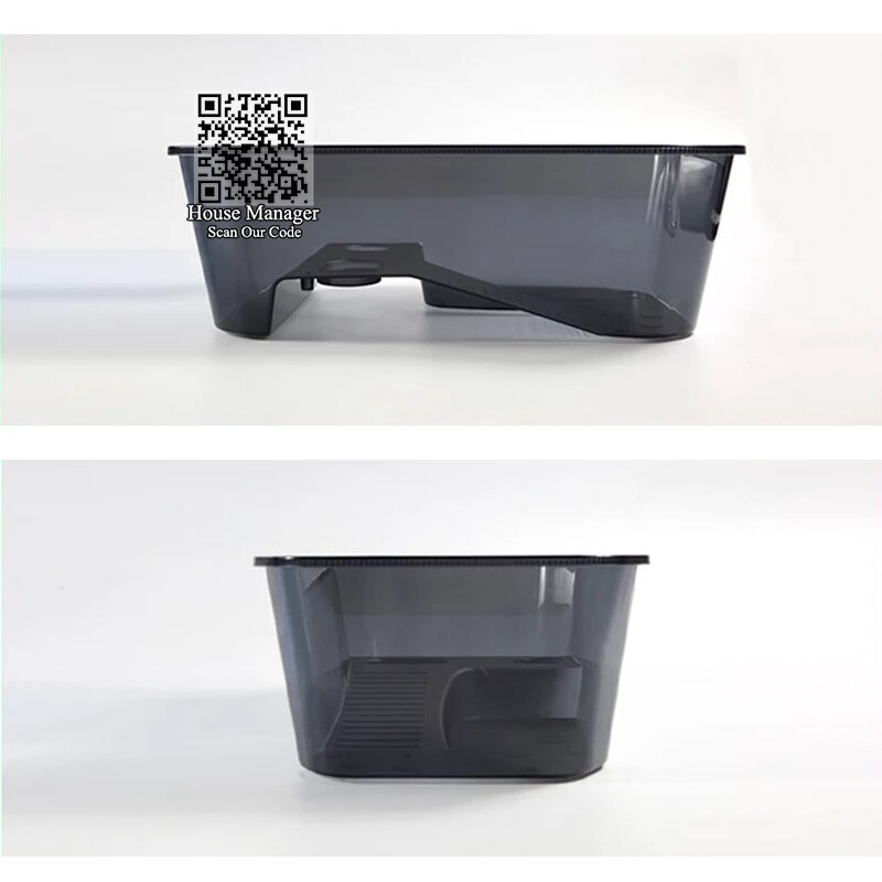 Small 25x17x11cm Turtle Tortoise Habitat House, 4 areas = Swim + Climb + Feed + Rest Bask with light, mini Aquarium Turtle Tank