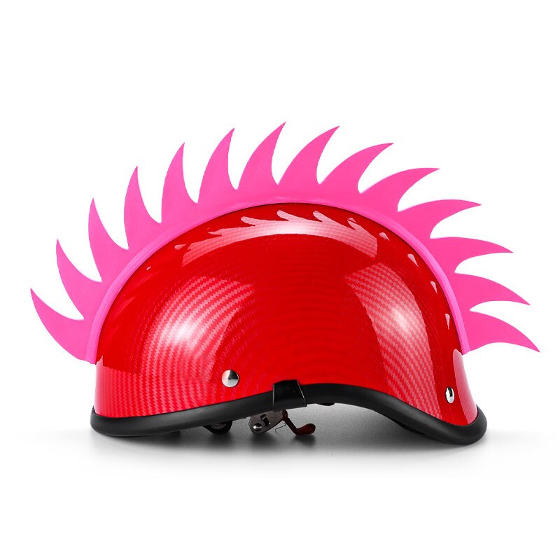 DIY Motorrad Helm Dekor Punk Haar Bunte Hahnenkamm Silikon Aufkleber Moto-Cross Volle Gesicht aus Straße Helme Für Cosplay Partei