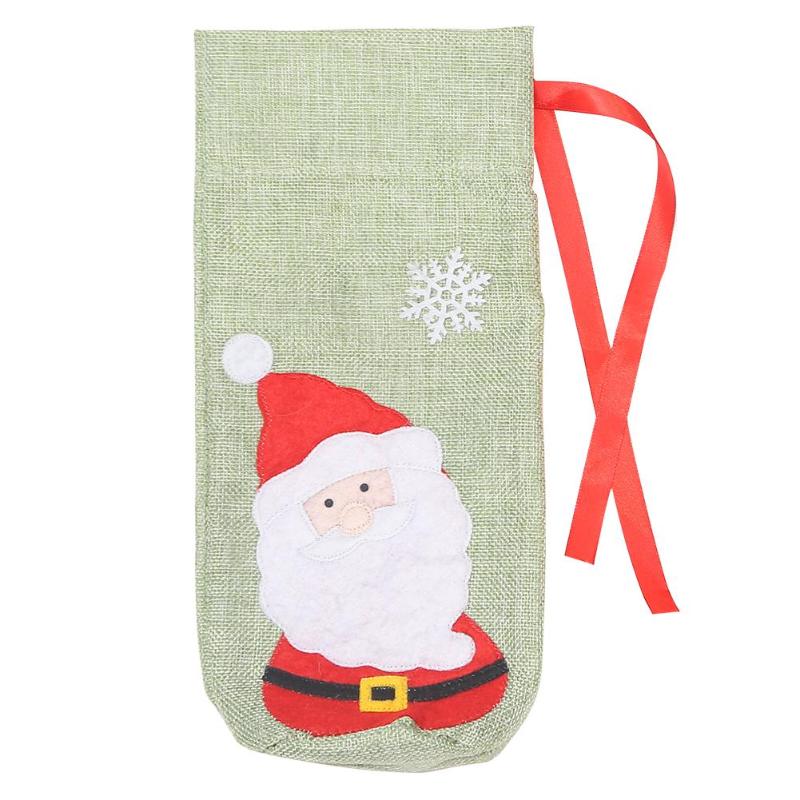 Christmas Red Wine Bottle Decor Set Santa Claus Bottles Cover Xmas Decor: Old man