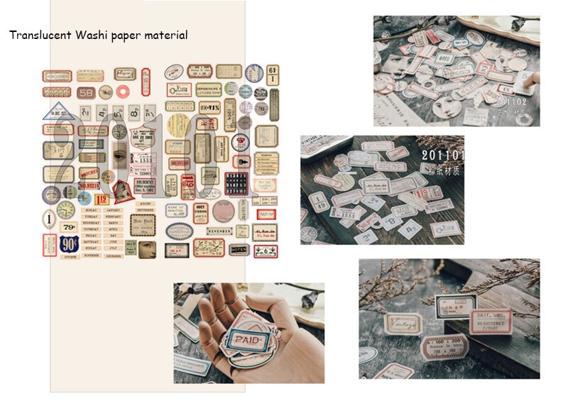 Vintage Label Bill Boxed Stickers Reizen Junk Jour... Grandado