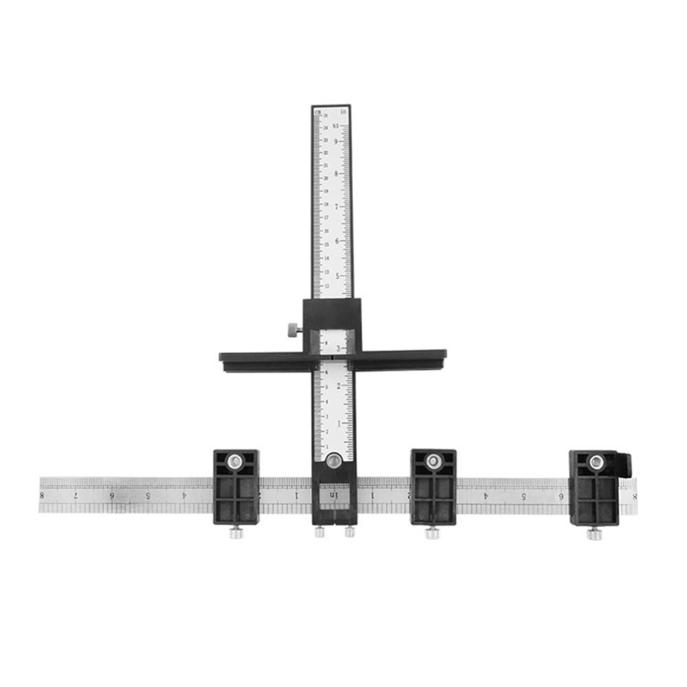 Detachable Hole Punch Jig Tool Center Drill Bit Guide Set Sleeve Cabinet Hardware Locator Wood Drilling Woodworking Tool: White