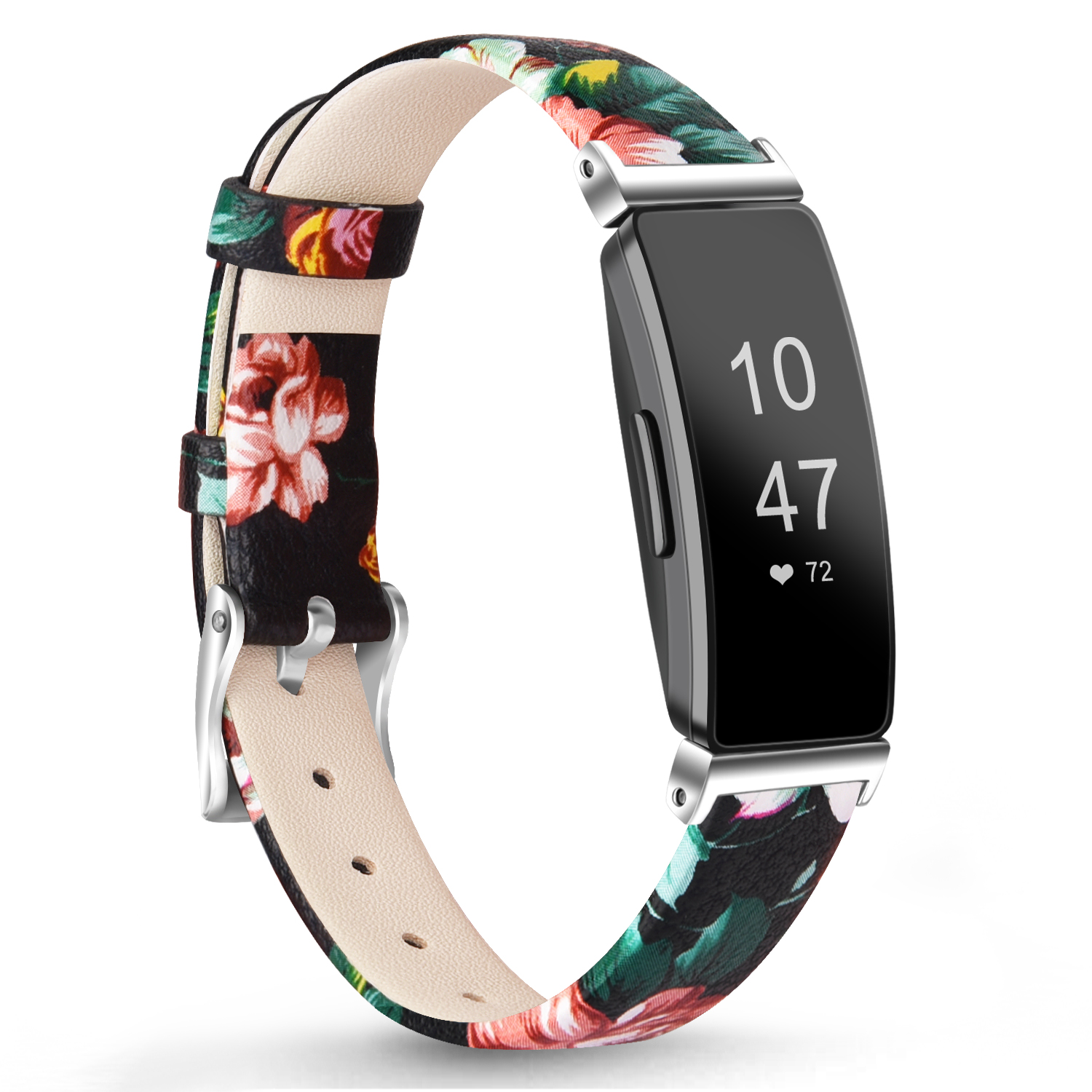 Nuovo cinturino in pelle per Fitbit inspire HR cinturino di ricambio cinturino Smart Watch cinturino da polso in TPU braccialetto per Fitbit inspire HR: Black Red