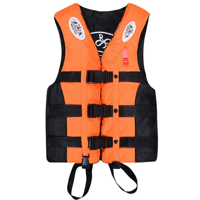 S-xxxl pływanie żeglarstwo kamizelka ratunkowa narciarstwo kamizelka Survival garnitur odkryty poliester kamizelka ratunkowa dla dorosłych dzieci z gwizdkiem: Orange / S