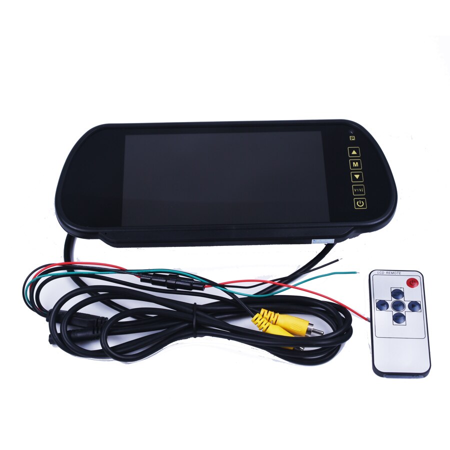 7 Inch HD TFT LCD Breedbeeld Touch Button Ondersteuning DVD Auto Achteruitkijkspiegel Monitor 7&quot;