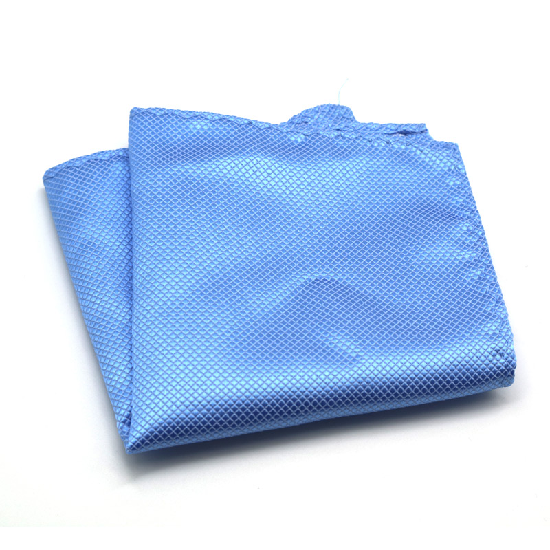 Luxe Heren Zakdoek Plaid Effen Kleur Zakdoeken Polyester Hanky Business Pochet Borst Handdoek 21*21CM
