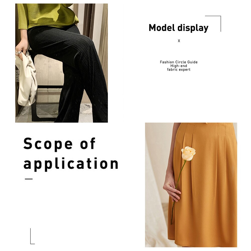 Tkanina z włókna octanowego krepa elastyczna lekka wygoda oddychająca na lato luźne spodnie spodnie szerokie nogawki sukienki moda