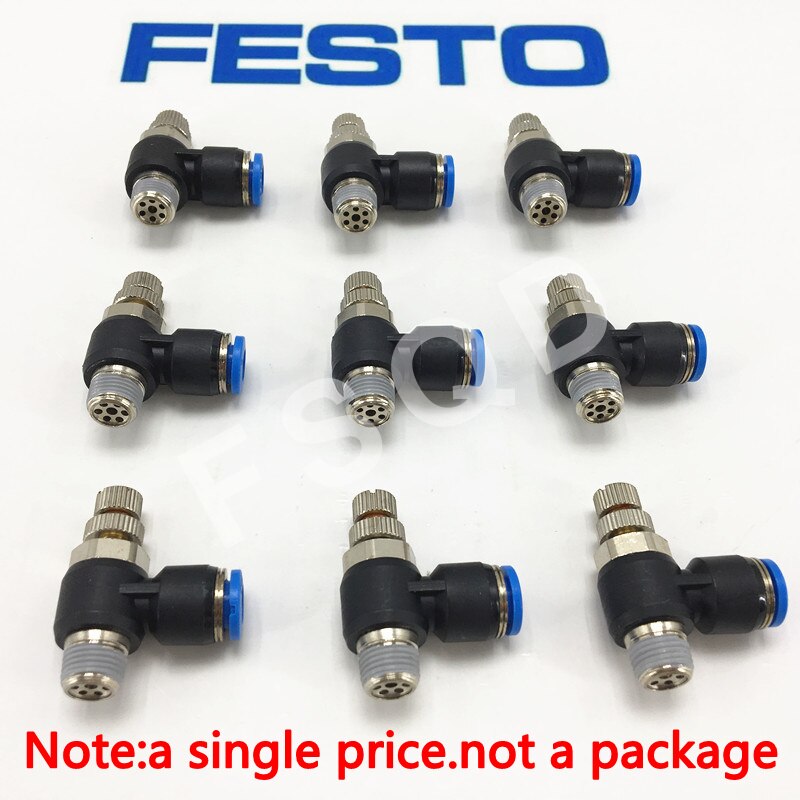 GRLA-1/8-QS-6-RS-B 162965 GRLA-1/8-QS-8-RS-B 162966 FESTO válvulas de control de flujo unidireccional conector de la serie GRLA conector neumático