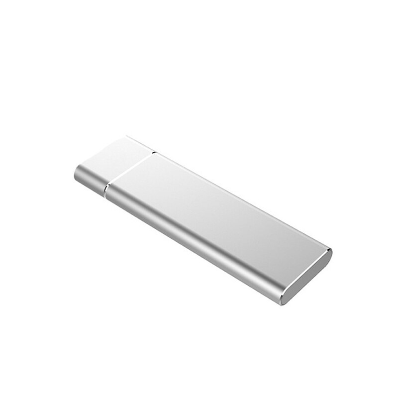 Hdd Behuizing USB3.1 Type C Naar M.2 Ngff Ssd Doos M2 Om Usbc Mobiele Harde Schijf Box Hdd Case Voor 2230/2242/2260/2280 Met Kabel: Silver