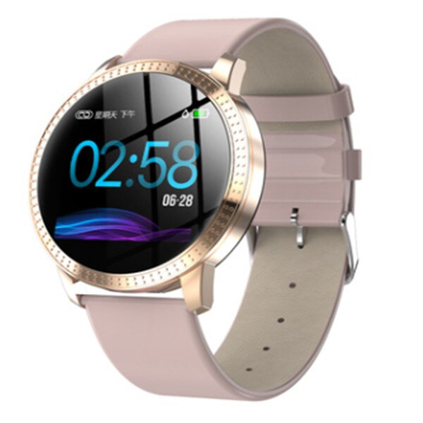 Waterproof Smart Watch Fitness Tracker Heart Rate Blood Pressure Mirror Wrist Smart Watch Unisex: Pink