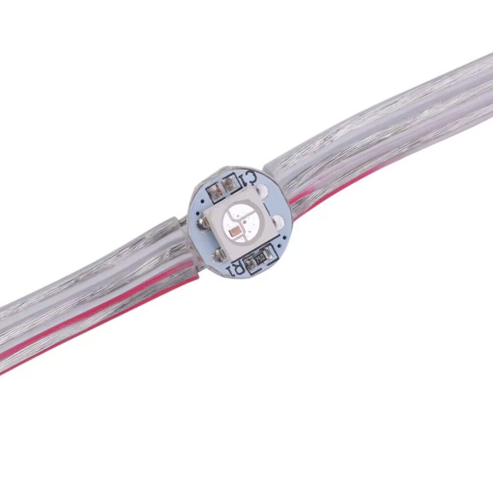 100 pixel/string WS2812B/SK6812 5V RGB adressierbare 10mm runde pixel licht; IP20;5cm/10cm/15cm/20cm abstand; klar/rgb/schwarz draht: Blau / 300w