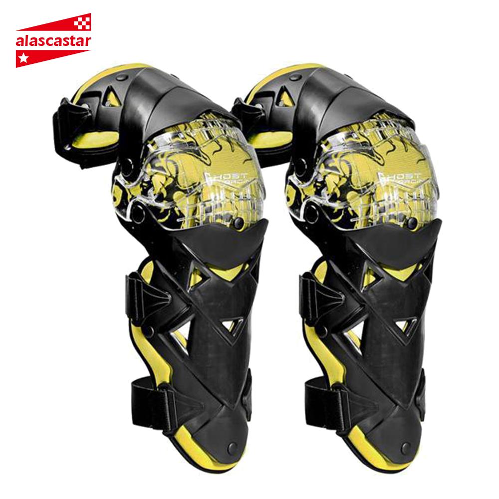 Motorfiets Knee Protector Bescherming Motocross Protector Pads Knie Guard Rodilleras Moto Kniebeschermers Beschermende Kleding Kniebeschermers: GR-HX05-Yellow