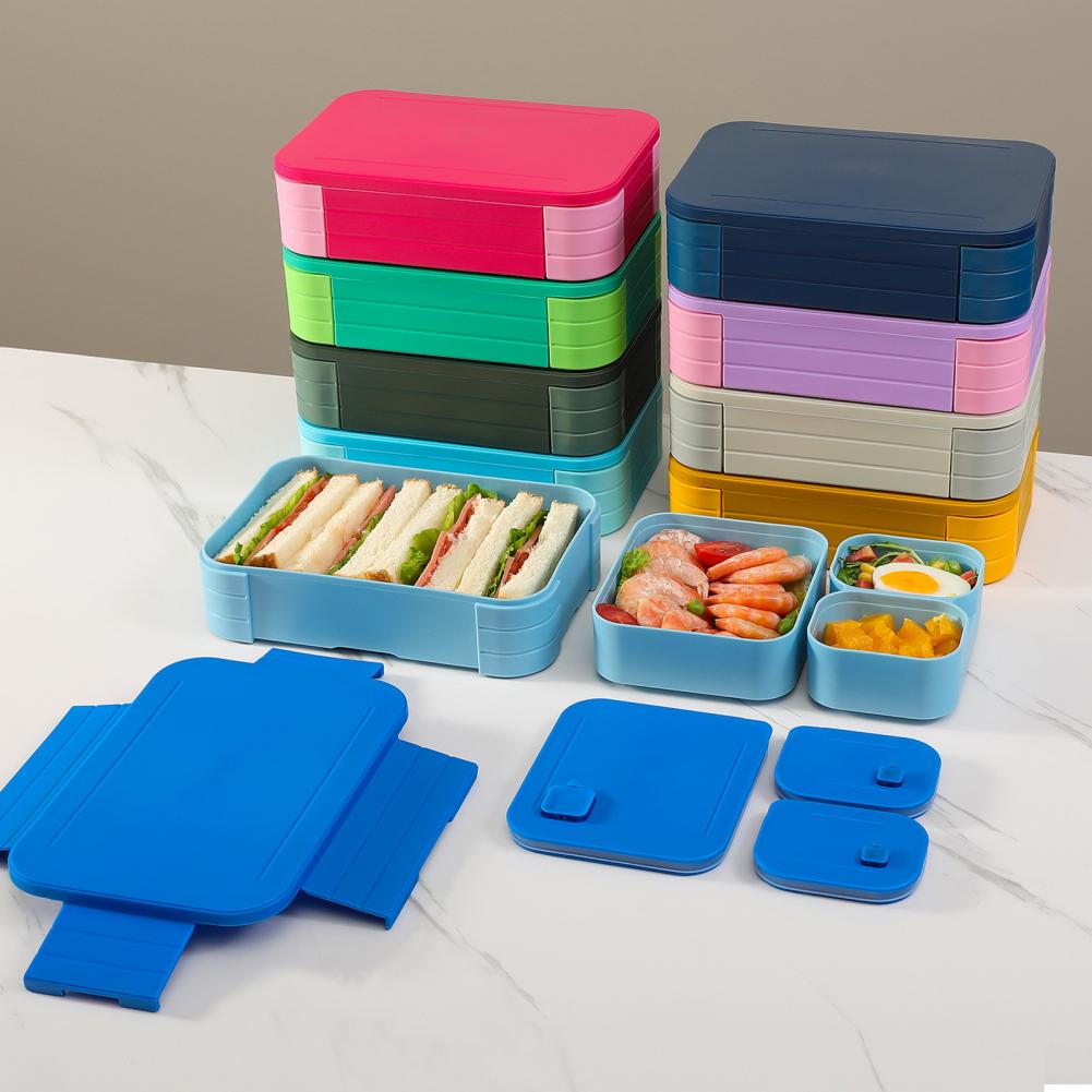 Lunch Box Leak Proof Bpa-free Bento Lunch Box for Adults Kids Multi-compartment Meal Planning Container for Work
