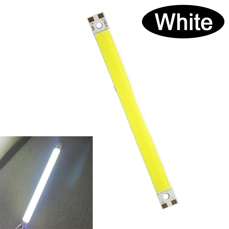 Cob led strip 80 x 7.5mm 3.7v universal ultra bright led strip ljus vit varm vit röd blå grön för diy flexibel bar strip: Vit
