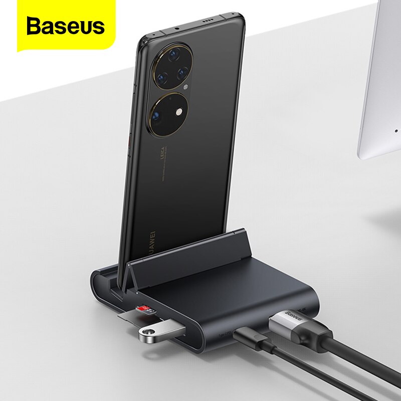 Baseus USB C HUB Dex Station to USB 3.0 HDMI-compatible USB HUB for Samsung S20 Note 20 Huawei P40 Mate 30 Type C Dock Station