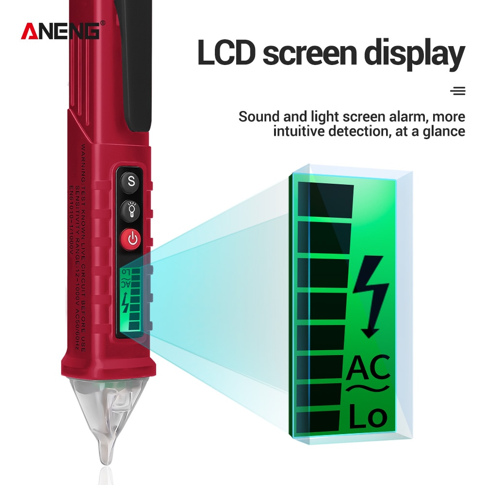 Stylo de Test électrique VC1010, détecteur de tension numérique, stylo sans Contact, testeur mètre 12-1000V AC/DC