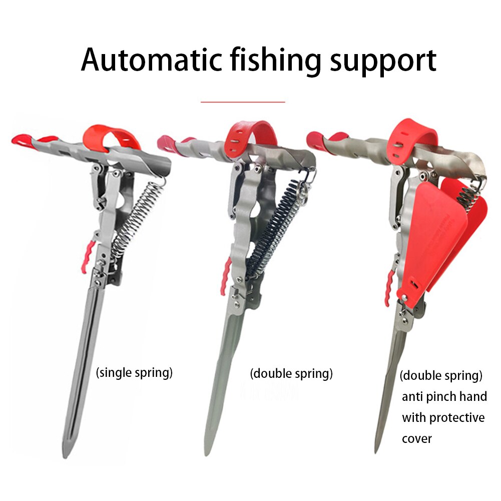 Automatic Spring Fishing Rod Holder Rack Stainless Steel Adjustable Foldable Pole Stand Bracket Fishing Tackle