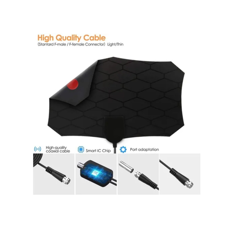 4K / ATSC indoor digital TV antenna ground wave TV signal receiver portable HD 800 miles support 1080p TV antenna