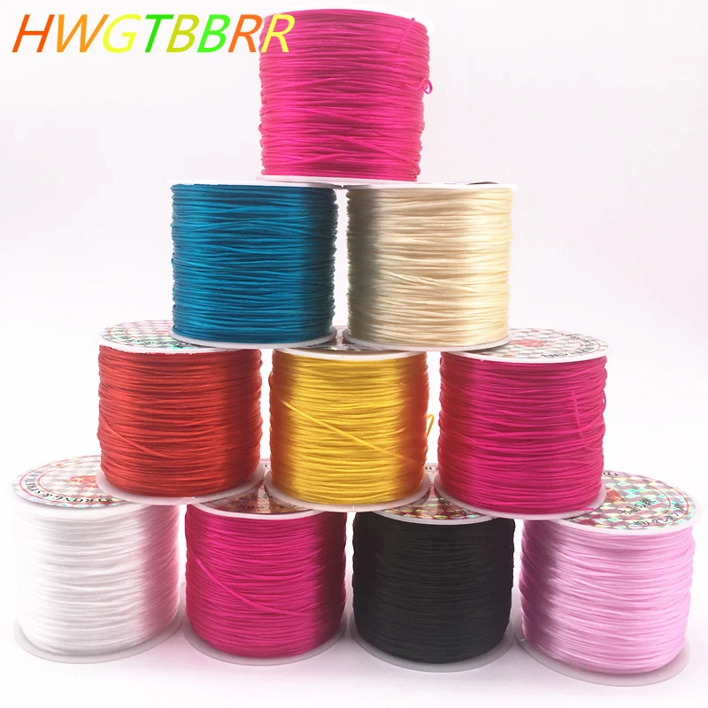 50M/Roll Bunte Flexible Elastische Kristall Linie Seil Schnur Für Schmuck Machen Perlen Armband Draht Angeln Gewinde Seil