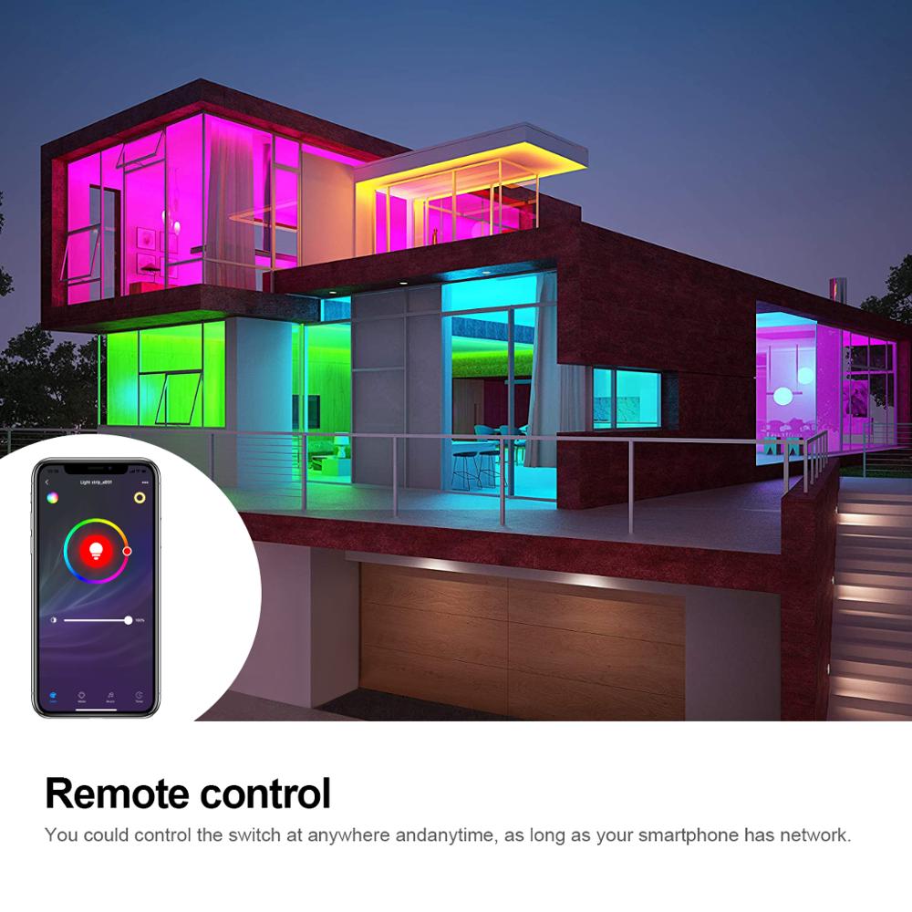 RGB Luces LED Luces HomeKit de Apple WiFi inteligente RGB tira de LED de cinta inalámbrico Control por voz de Siri, Luz Ledstrips trabajar con Apple a casa