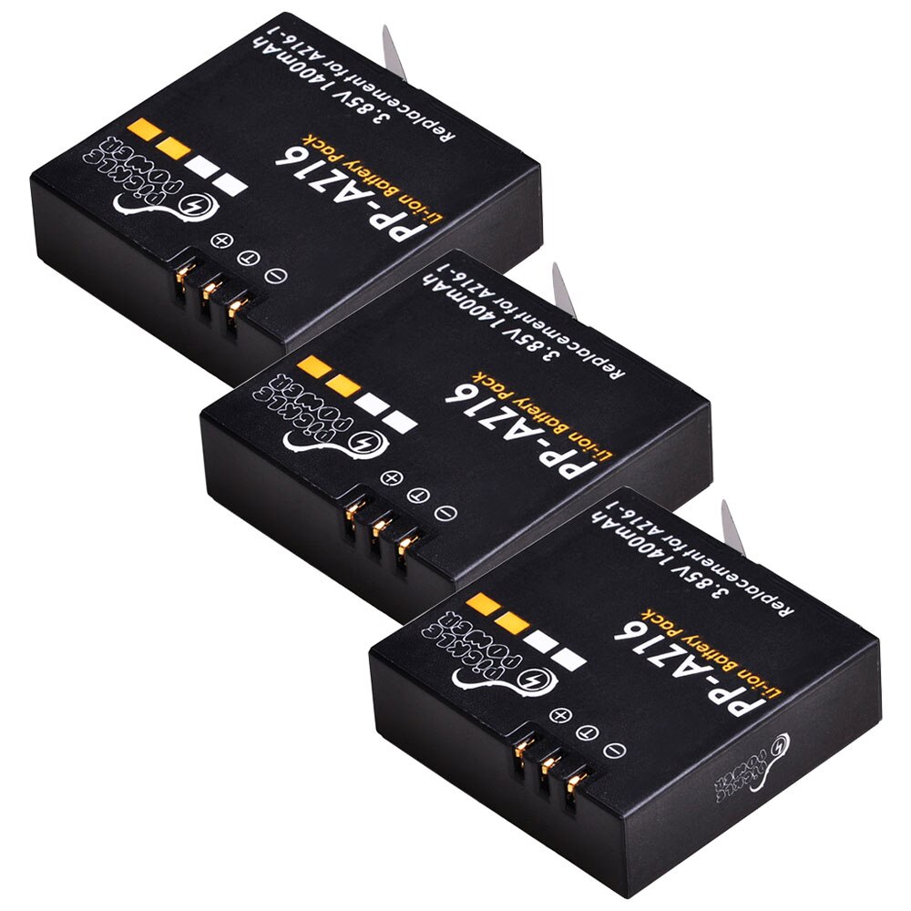 Für Original Xiaomi Yi II yi 4k 4k Batterie AZ16-1 AZ16-2 Batterie + LED Dual Charger für Xiaoyi yi Lite YI 360 VR Action Kamera.: 3 Battery