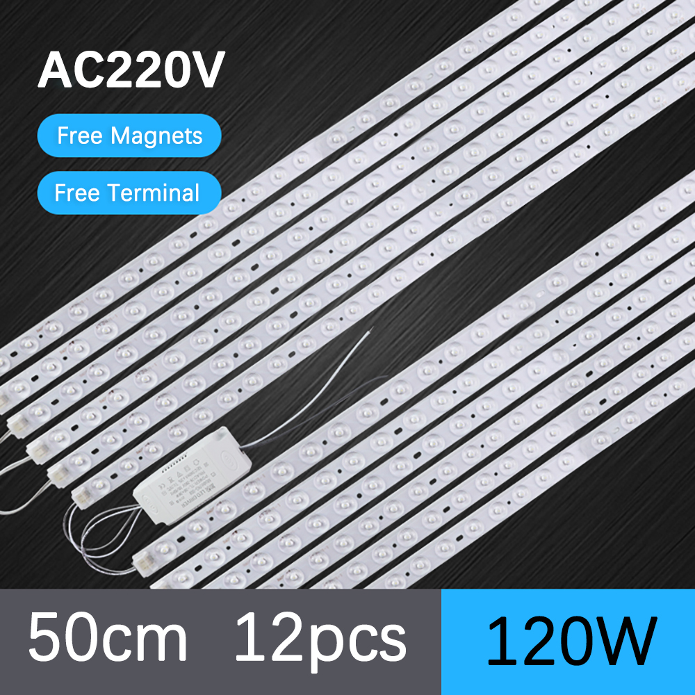 LED Module Light Bar 220V High Brightness 40cm 50cm For Living Room Bedroom Ceiling Light Replacement LED Strip Module Magnetic: WHITE / Red