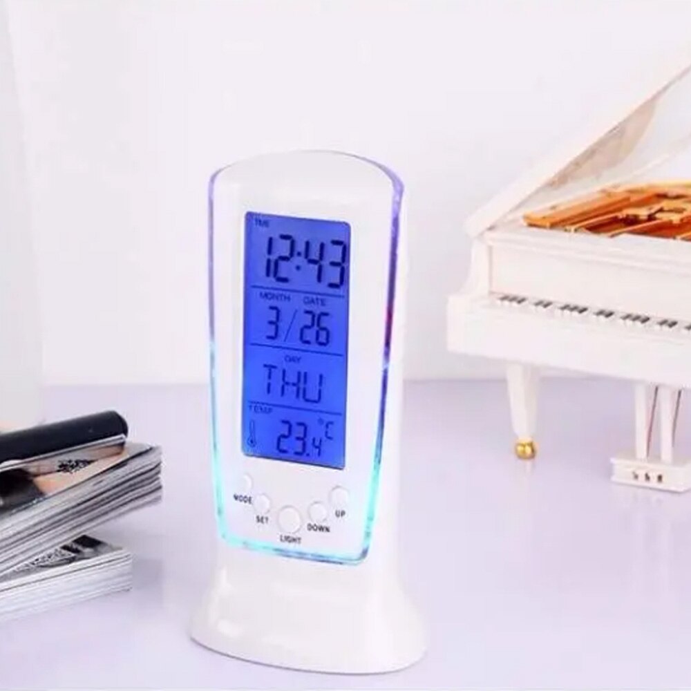 Digital Alarm Clock Large Display Multifunction for Bedrooms with Night light music alarm clock digital thermometer Reverse time