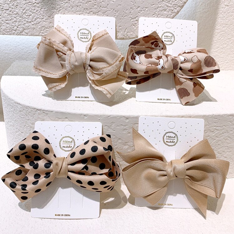 Pinzas para el pelo para bebé, pasador de lazos encantadores para niña, horquilla de punto Vintage Ins, accesorios para el cabello para niños, accesorios para el cabello para