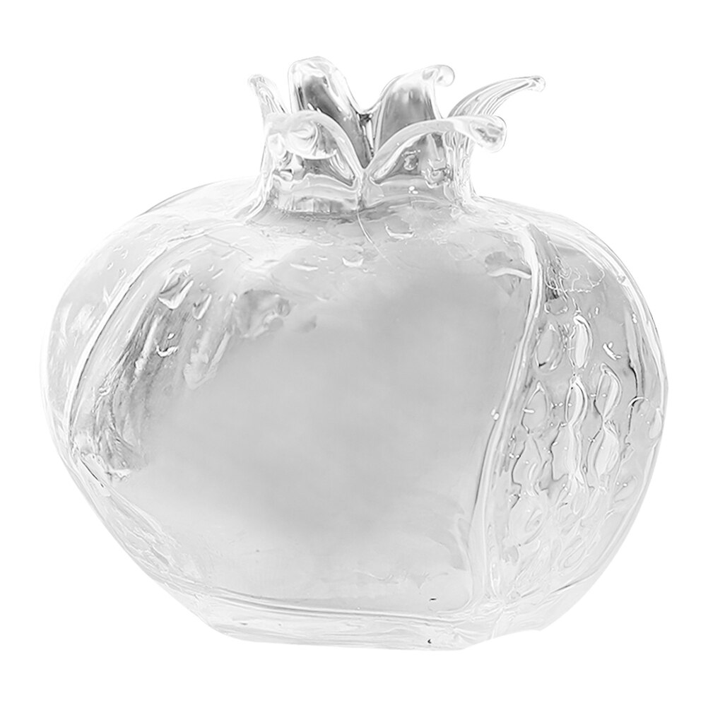 High Borosilicate Glass Flower Pot Flower Container Pomegranate Shape Flower Vase Desktop Decorative Vase for Home A50: S
