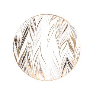 Ensemble d&#39;assiettes de luxe de noël, vaisselle en céramique, en porcelaine, pour le petit déjeuner, DL60PZ: 8 inch plate