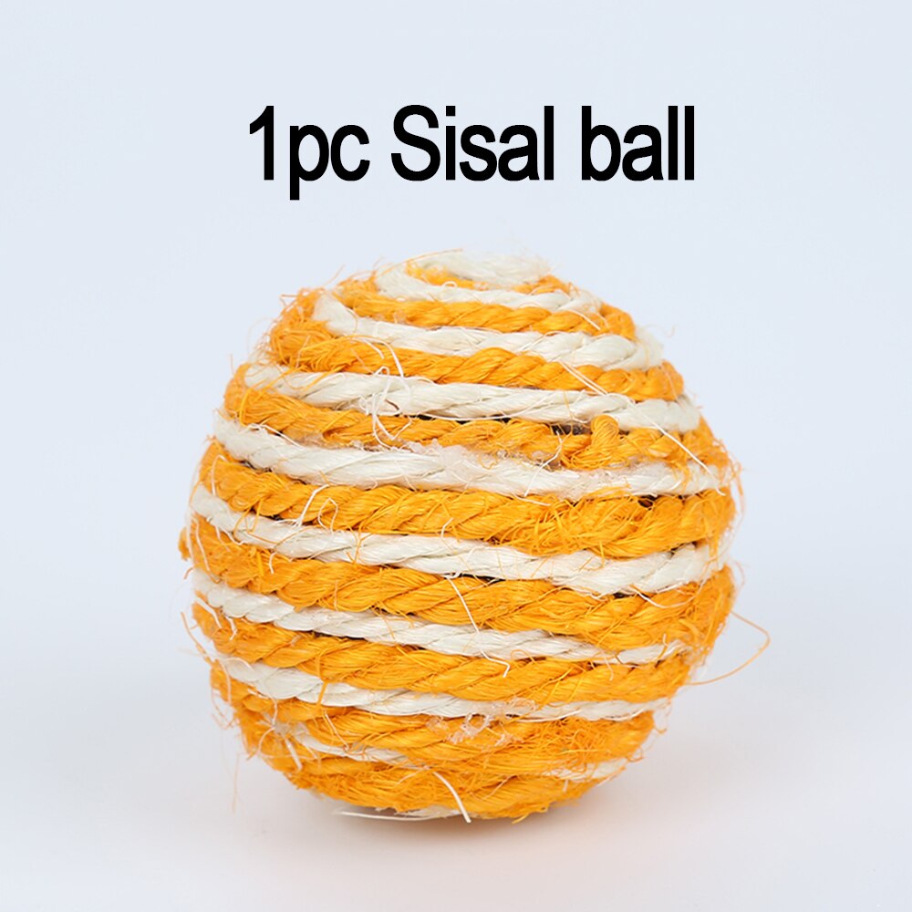 Sisal Rope Weave Ball Play Cute Chewing Catch Toys Colorful EVA Pet Dog Cat Ball Toy EVA Planet Texture Pet Balls Cat Toys: 06