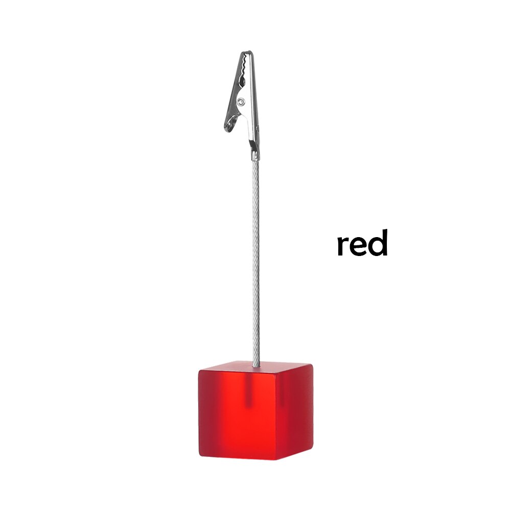 Abrazadera de clip para notas de fotos, base cuadrada de resina , soporte para tarjetas, notas y fotos, soporte de clip digital para mesa: red