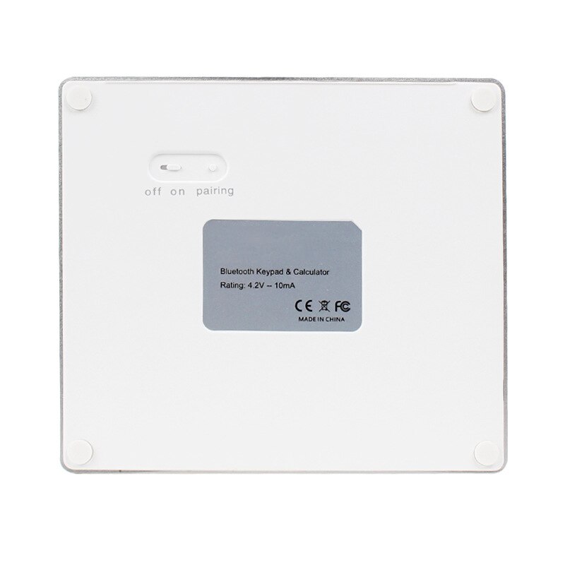 Bluetooth 2-In-1 Numeric Keypad Calculator Display di Carica Interruttore Calcolatrice Mini Computer Portatile