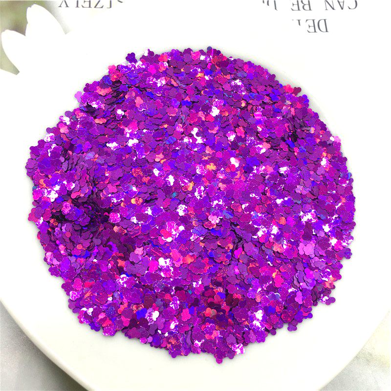 3mm Ultradunne Eo-Vriendelijke Cloud Vorm Nagels Glinsterende Pailletten Voor Nail Art Decoratie Body Art Schilderen Nail DIY decoratie 10g: Laser Purple 10g